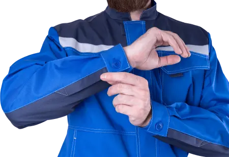 Костюм КМ-10 ЛЮКС летний с БР (василек/т.синий)