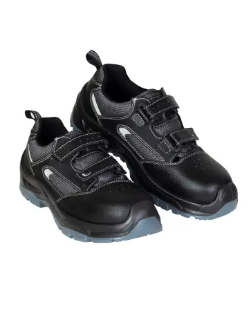 Полуботинки с перфорацией SAVЁL-ДЖЕТ ПУ-ТПУ с МП и МС (черный)