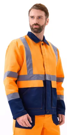 Костюм СКАНДИН с ПК (оранжевый/т.синий)
