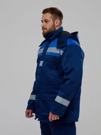 Костюм БУРЯ (Буран) зимний с ПК (т.синий/васильковый)