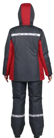 Куртка ВИРАЖ НЕО женская зимняя (т.серый/красный)