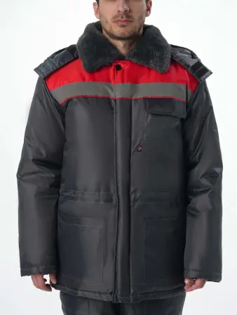 Костюм Т-УЛЬТРА-2 зимний с ПК (т.серый/красный)