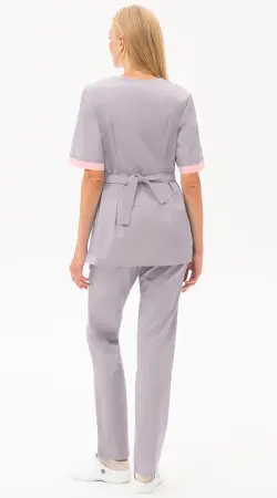 Костюм САНДРА женский с БР (серый/розовый) женские медицинские