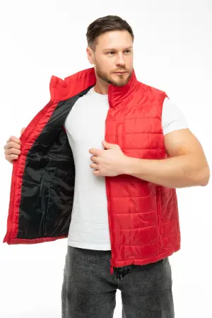 Жилет КАНАДА зимний (красный/черный)