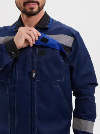 Костюм СИСТЕМА с БР (т.синий/черный/василек)