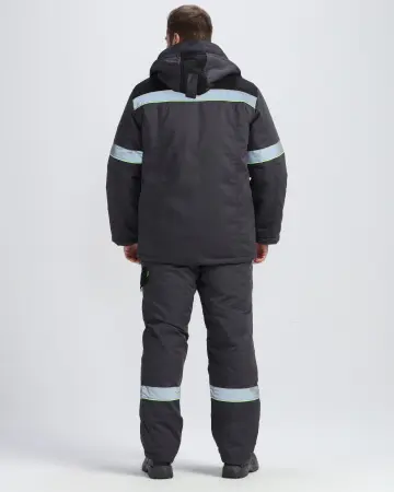 Костюм ХОВАРД зимний с ПК (т.серый/черный/лимонный)