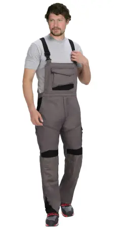 Полукомбинезон СИРИУС-ЦИТРИН (серый/черный)