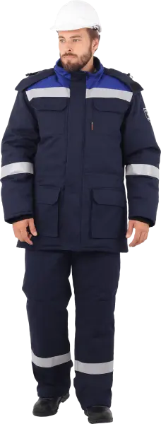 Костюм АНТИСТАТ зимний с ПК (т.синий/василёк)