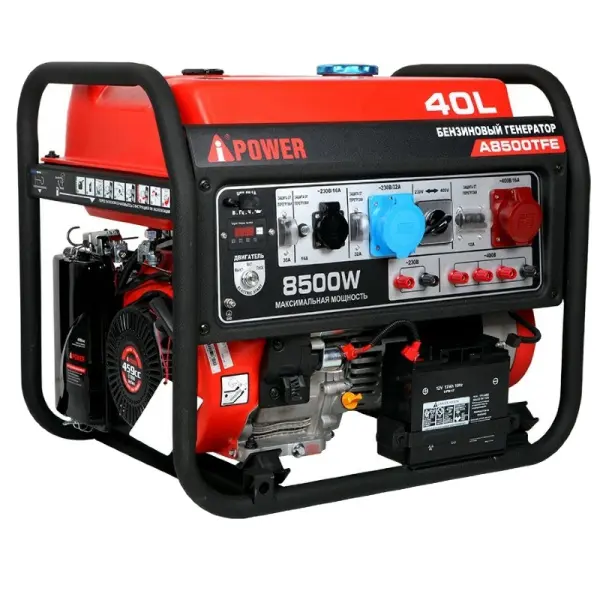 Генератор бензиновый A-iPower A8500TFE 8кВт 400В/230В/50Гц электростартер Генератор бензиновый A-iPower A8500TFE 8кВт 400В/230В/50Гц электростартер