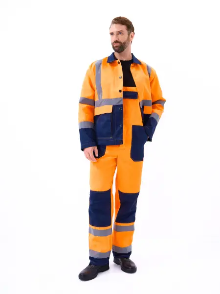 Костюм СКАНДИН с ПК (оранжевый/т.синий)