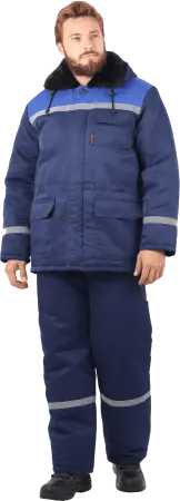 Костюм ЗИМА зимний СОП с БР (т.синий/василёк)