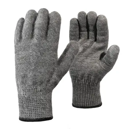 Перчатки шерстяные одинарные с внутренним начесом 10 класс (серый)