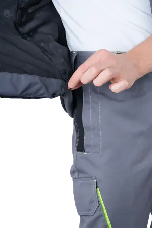 Жилет ЭДВАНС зимний (серый/т.серый/лимонный)