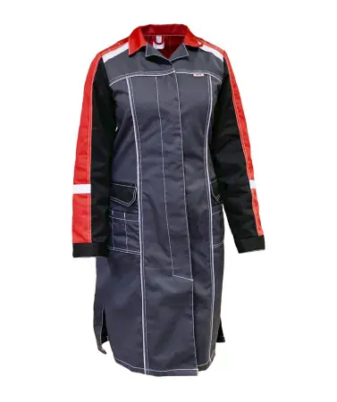 Халат ФОРМУЛА ИТР женский (т.серый/красный)