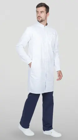 Халат ЛОРД (белый) мужские медицинские