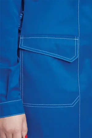 Халат КМ-10 ЛЮКС женский (василек/т.синий)