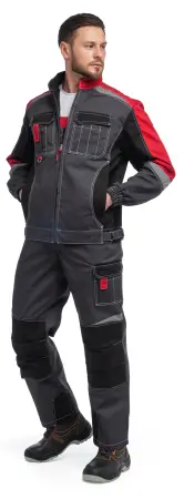 Костюм ФОРМУЛА с ПК (т.серый/красный/черный)