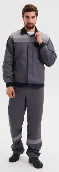 Костюм КОРПУС с БР (т.серый/черный/св.серый)