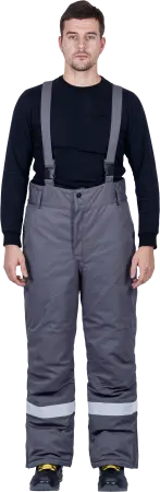 Костюм ЭЛЕКТРОСТОП ТЕРМО ЗЭТВ 62.5 зимний с БР (серый/красный)