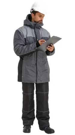 Куртка RONTA KR930 зимняя (т.серый/черный/св.серый)