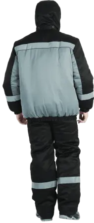 Костюм БАЙКАЛ зимний с ПК (серый/чёрный) Костюм БАЙКАЛ зимний с ПК (серый/чёрный)