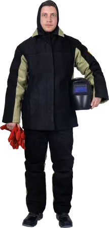 Костюм сварщика комбинированный спилок/брезент утепленный 2.6