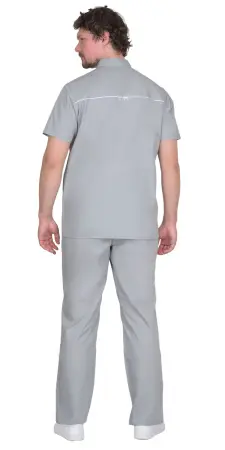 Костюм СИРИУС-МЕДИК с БР (св.серый) мужские медицинские