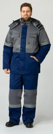 Костюм ПРОФИ-НОРД зимний с ПК (т.синий/серый)