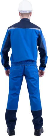 Костюм КМ-10 ЛЮКС летний с ПК (василек/т.синий)