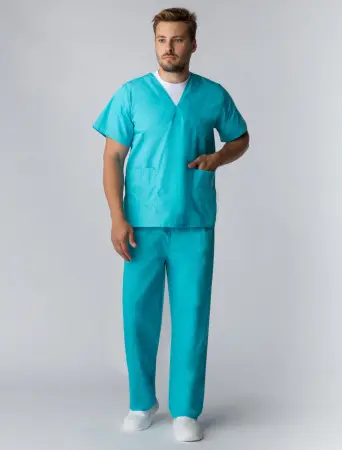 Костюм хирурга (бирюзовый) мужские медицинские