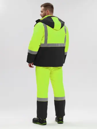 Костюм ДОРОЖНИК-С зимний с ПК (лимонный/черный)