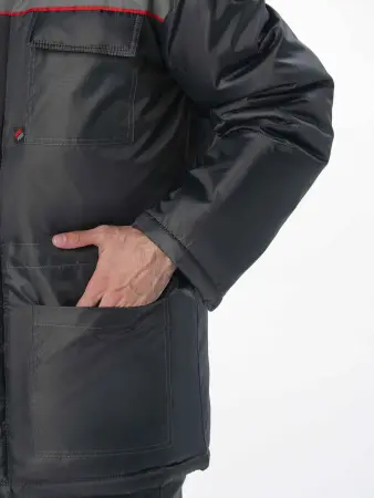 Костюм Т-УЛЬТРА-2 зимний с ПК (т.серый/красный)