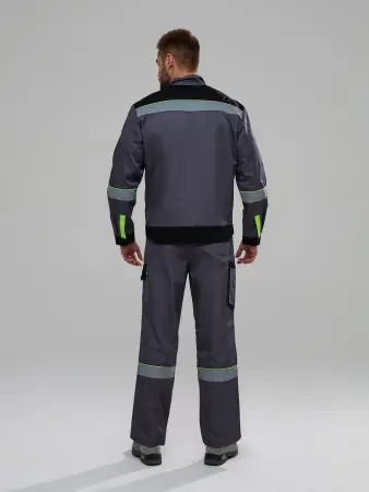 Костюм ХОВАРД-1 UZ с БР (т.серый/черный/лимонный)