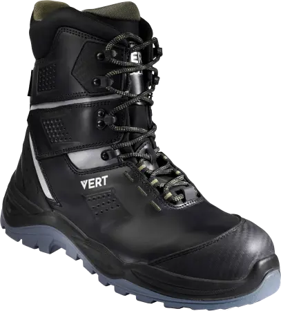 Ботинки VERT ПУ/ТПУ высокий берец кожаные с КП и КС (черный)