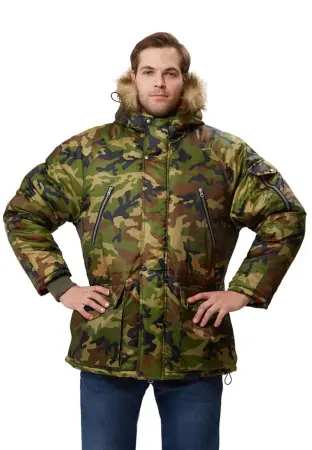 Куртка АЛЯСКА зимняя удлиненная (кмф флора)