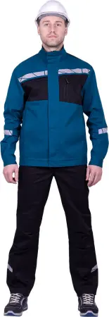 Куртка СТРОНГ (бирюзовый/черный)