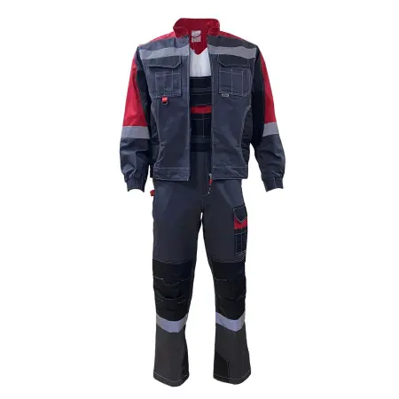 Костюм ФОРМУЛА КОТТОН ФП2 с ПК (т.серый/красный/черный)