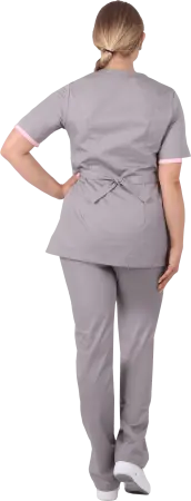 Костюм САНДРА женский с БР (серый/розовый) женские медицинские