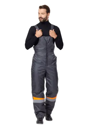 Костюм КОМФОРТ зимний с ПК (т.серый/оранжевый)
