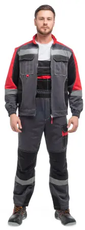 Костюм ФОРМУЛА с СОП с ПК (т.серый/красный/черный)