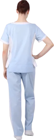 Костюм ГРАЦИЯ женский с БР (голубой/розовый) женские медицинские