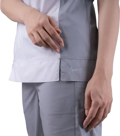 Костюм ГРАЦИЯ женский с БР (серый/белый) женские медицинские