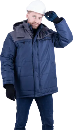 Куртка ШАТЛ зимняя (т.синий/серый)