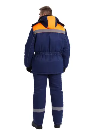 Костюм ВЬЮГА зимний с ПК (т.синий/оранжевый)