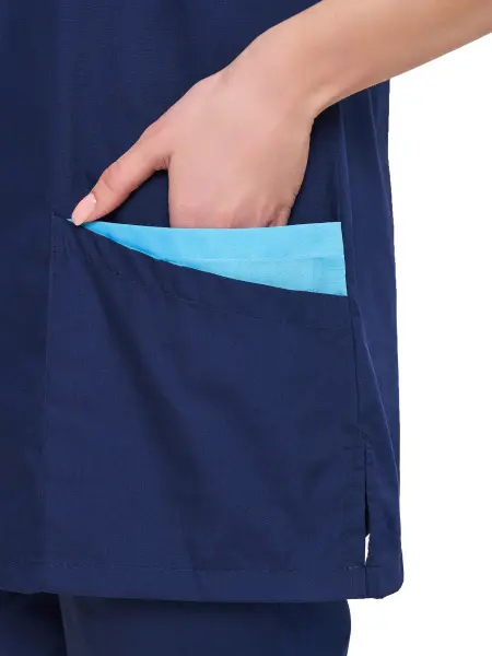 Костюм АЙРИС женский с БР (т.синий/св.голубой) женские медицинские