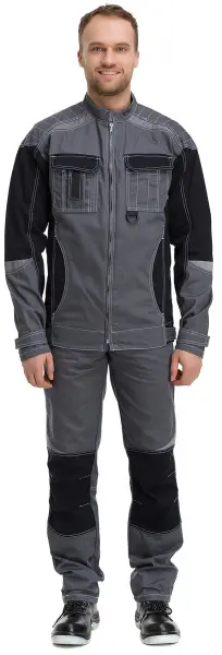 Костюм RONTA KS908 с БР (т.серый/черный) Костюм RONTA KS908 с БР (т.серый/черный)