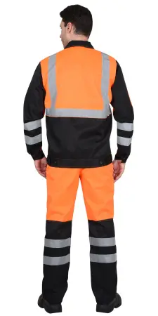 Костюм СИРИУС-МАГИСТРАЛЬ-ЛЮКС с БР (оранжевый/черный)