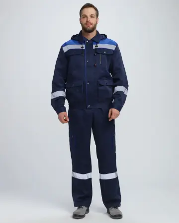 Костюм ТИТАН-2 СОП CH с капюшоном с ПК (т.синий/васильковый) Костюм ТИТАН-2 СОП CH с капюшоном с ПК (т.синий/васильковый)