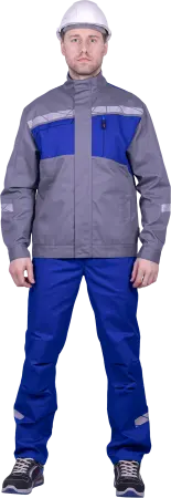 Куртка СТРОНГ ИМПОРТ (серый/васильковый)