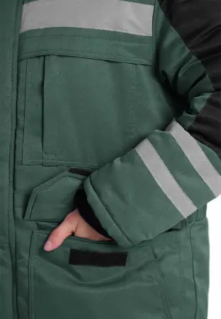 Костюм ЗИМНИК зимний с БР (т.зеленый/черный)